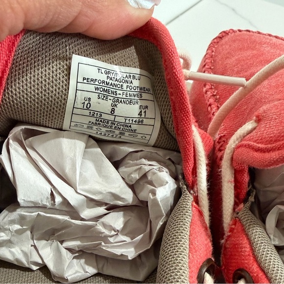 Patagonia Size 10 Vibrant Red Boat Shoes - Picture 6 of 9